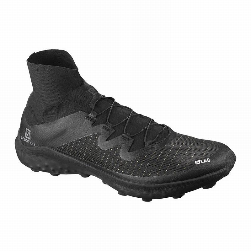 SALOMON UK S/LAB CROSS - Mens Trail Running Shoes Black/White,CXOL52713